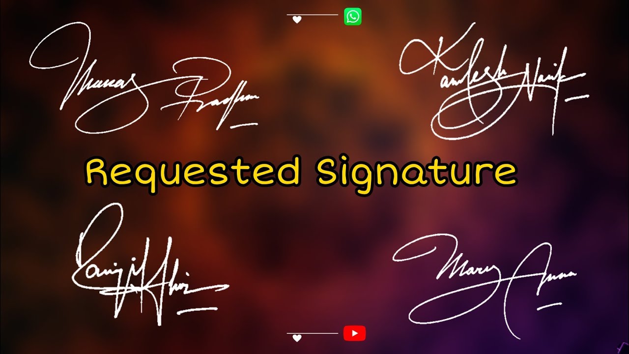 Beautiful signature style || Requested Signature || Anup Calligraphy