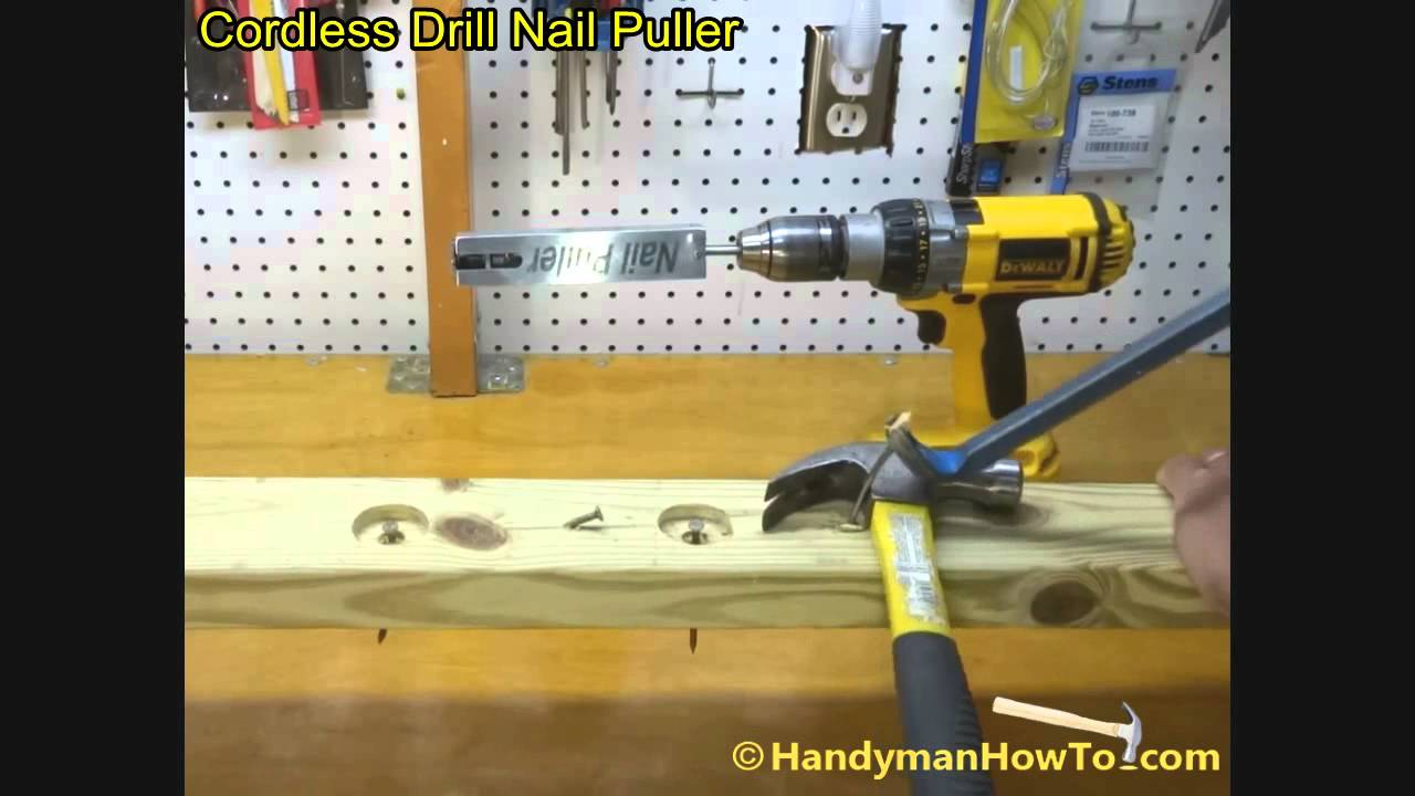Cordless Drill Nail Puller Demonstration