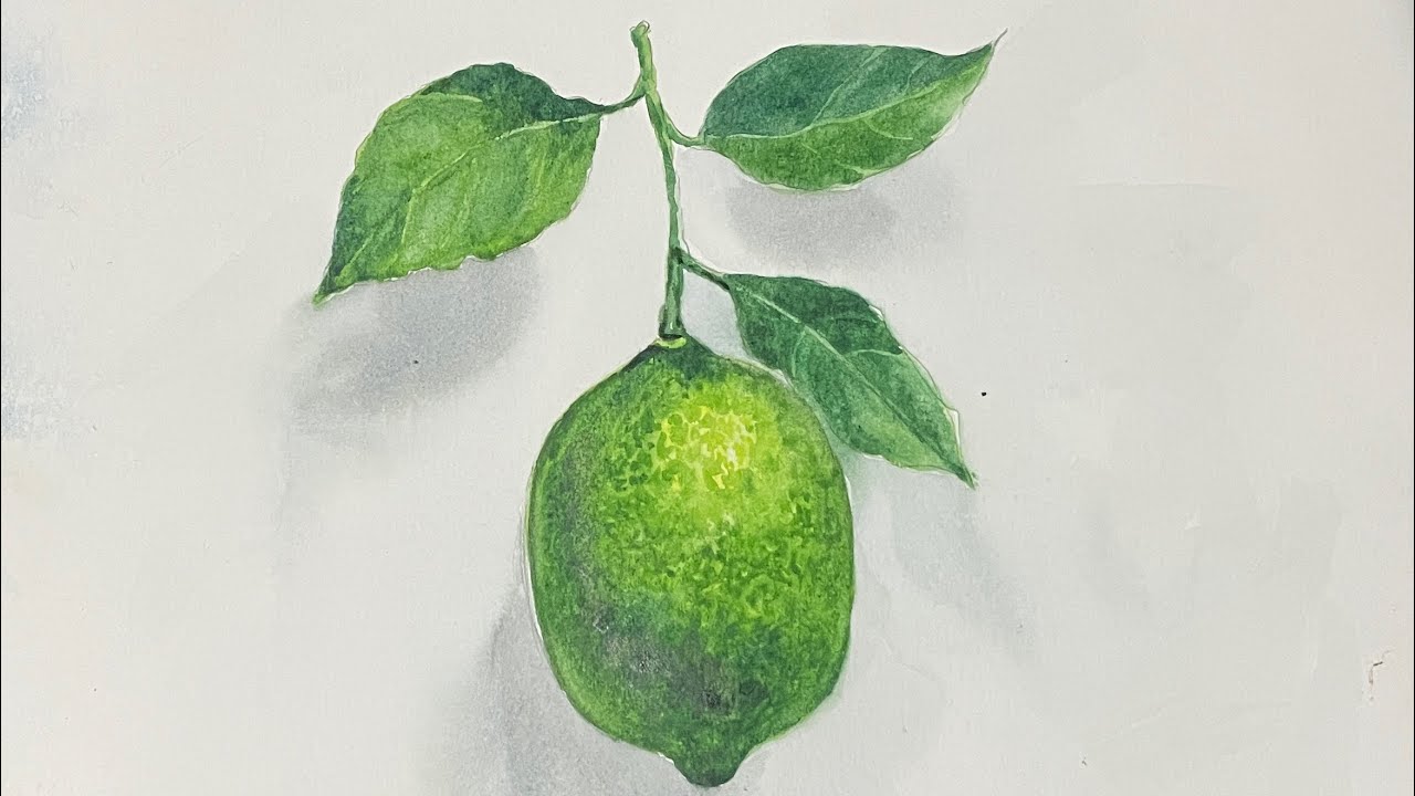 How to paint a lemon in watercolour 