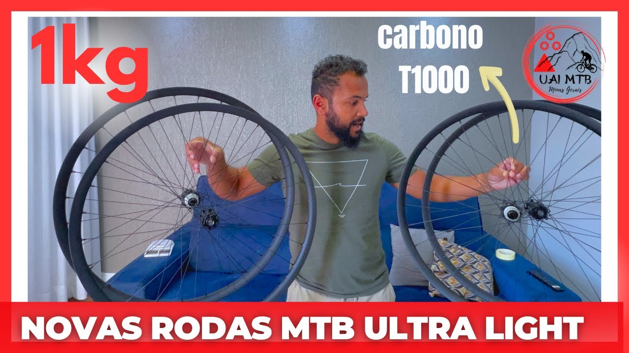 Rodas de Carbono MTB de 1kg!!! Lançamento modelo Ultra Light