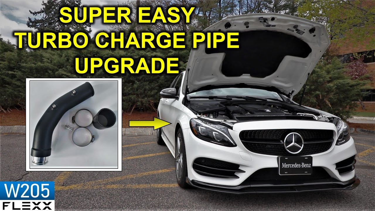 Upgrade to Aluminum Turbo Charge Pipe on 2015+ Mercedes C300 W205 C-Class