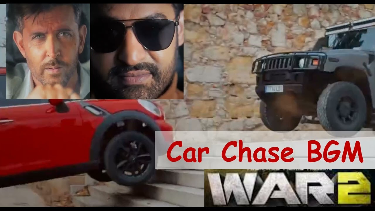 War 2 BGM | Kabir & Vikram First Interaction | Spain Car Chase Theme