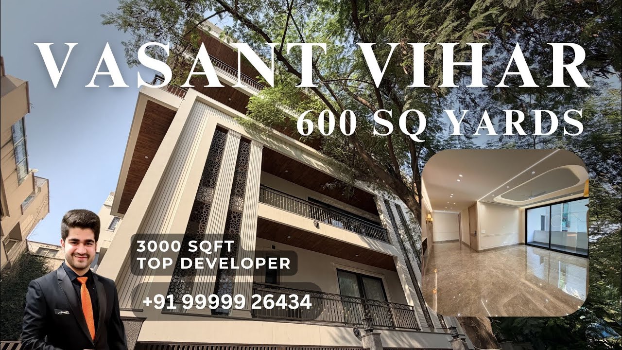 Ultra-Luxury 4BHK Builder Floor in Vasant Vihar | 600 Yds | 3000 Sq. Ft. Carpet | South Delhi #4bhk 