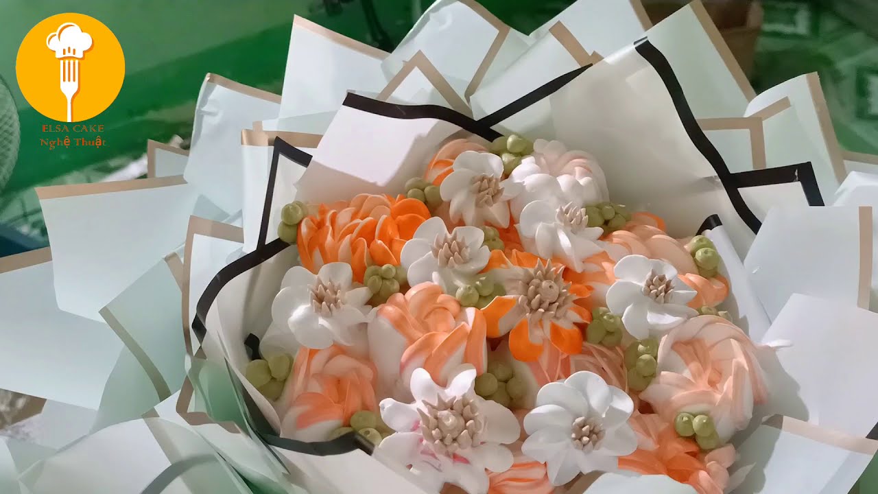 Hướng dẫn chi tiết làm Bánh kem bó hoa chưa ai chia sẻ / ELSA CAKE