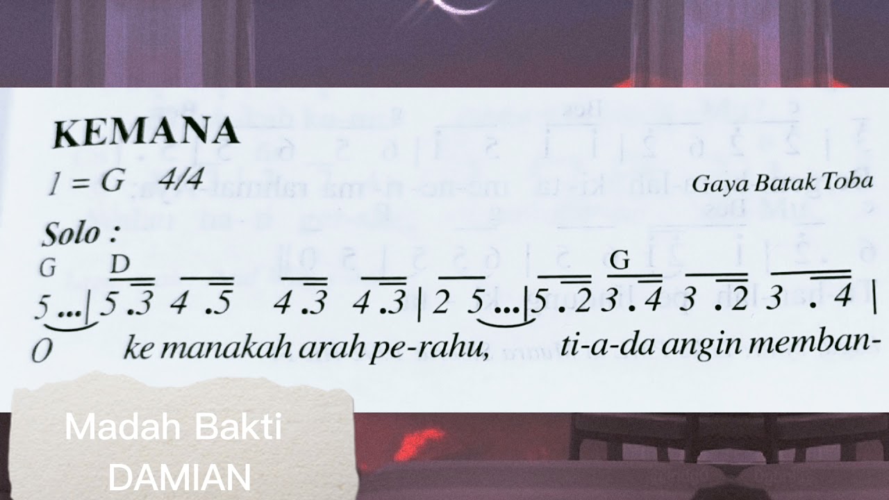 Lagu Madah Bakti 173 ⛵⛵ KEMANA gaya Batak Toba