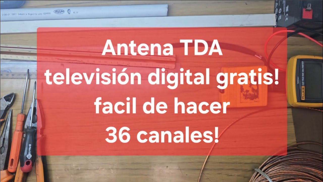 TV gratis! Como construir y orientar una antena TDA casera para ver 36 canales!! 