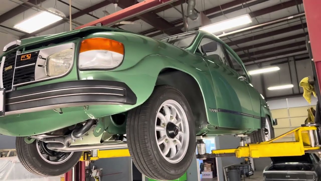 Saab 96 gets incredible undercarriage restoration and protection with dry ice.
