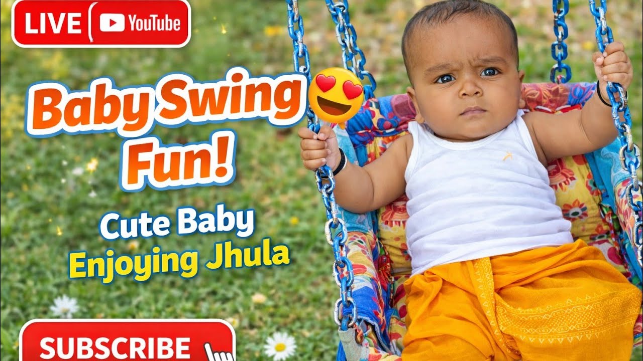 Baby Swing Fun 😍 | Jhula Time with Vivaansh#cutebaby#cute #babymoments#babyshorts#newborn#trending 