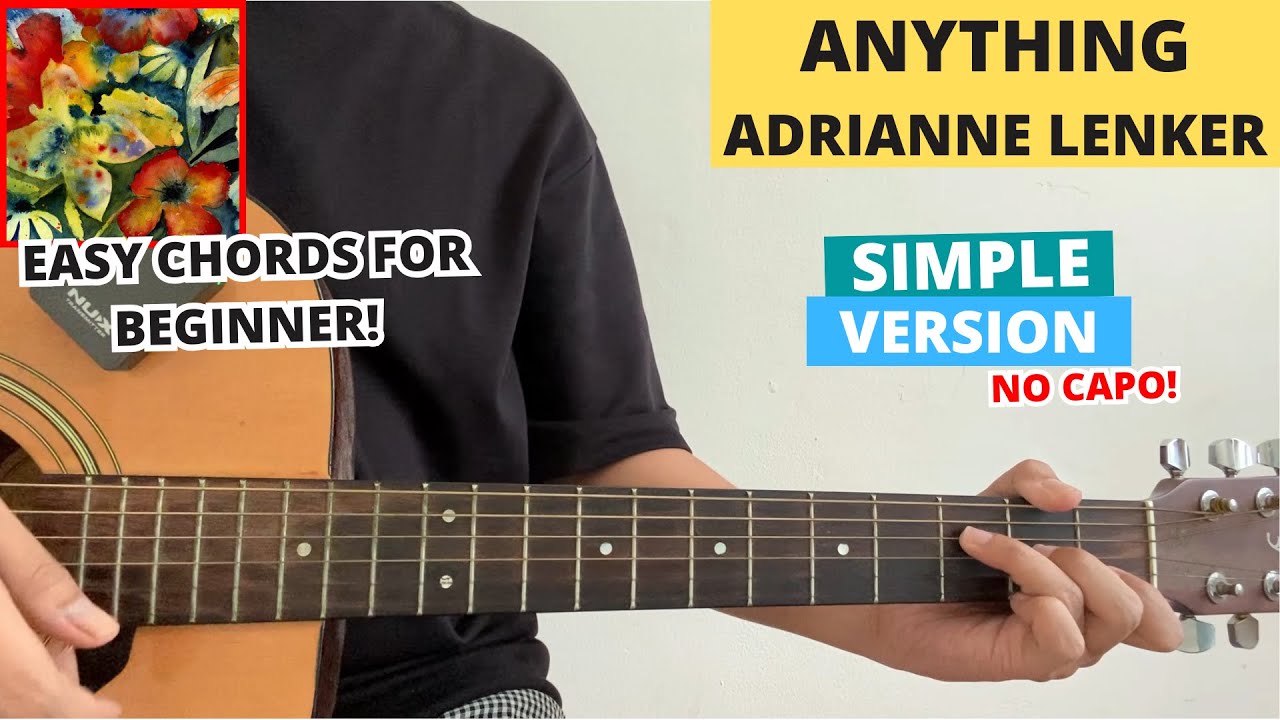 anything - Adrianne Lenker (Guitar Tutorial) Easy Chords For Beginner! No Capo!