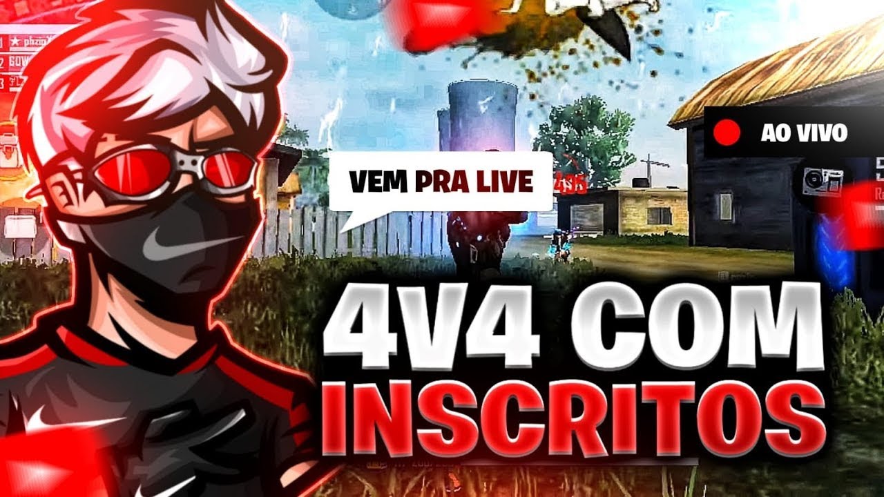 🔥🎮 SALA 4V4 COM INSCRITOS 🔥💥 FF AO VIVO 🎥