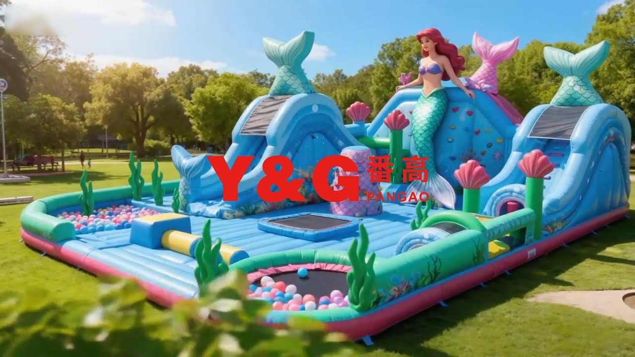 Inside a Magical Mermaid Inflatable Park: Full Tour & Business Opportunity