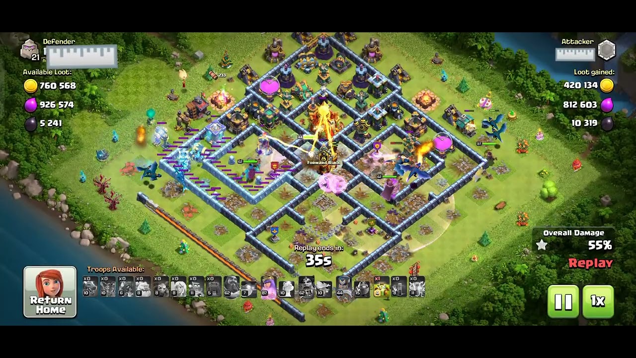 Clash of clans, let's go Attack town hall 16