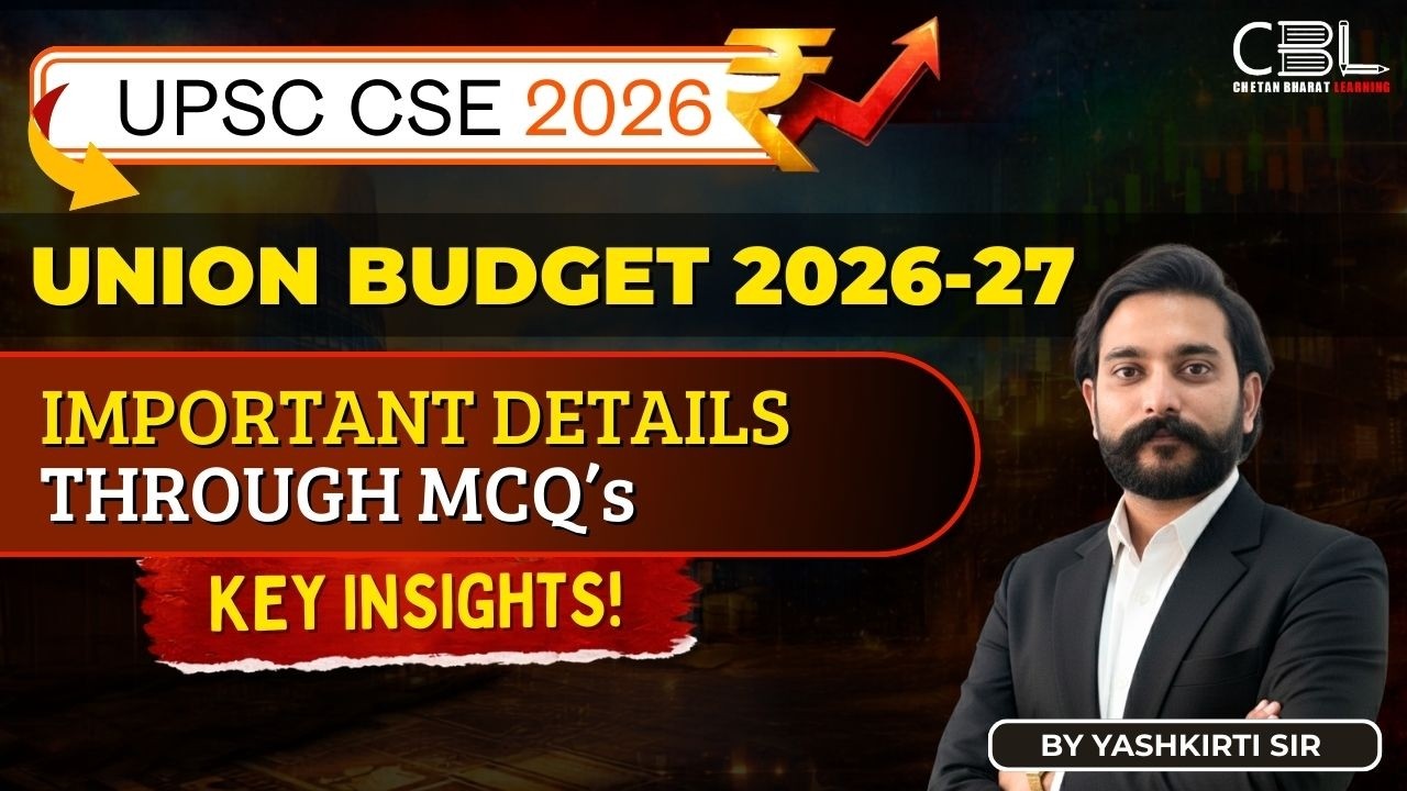 📈 Union Budget 2026–27 | Key Exam-Oriented MCQ's for UPSC & State PCS
