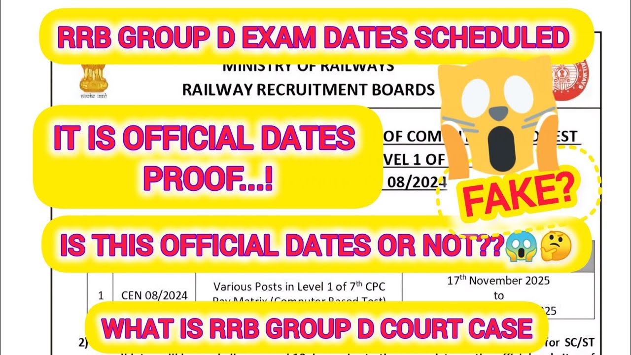RRB GROUP D EXAM DATES SCHEDULED|| IS IT FAKE NOTICE??? #MNPJOBALERTS #rrb