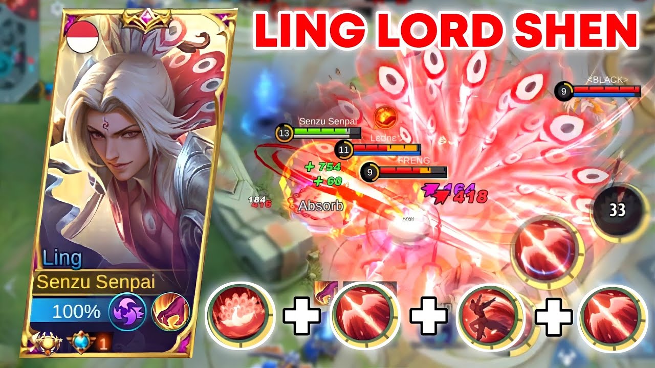 LING LORD SHEN SKIN Aggressive & On Point Destroys Enemy | MLBB X KUNGFU PANDA • Ling Gameplay