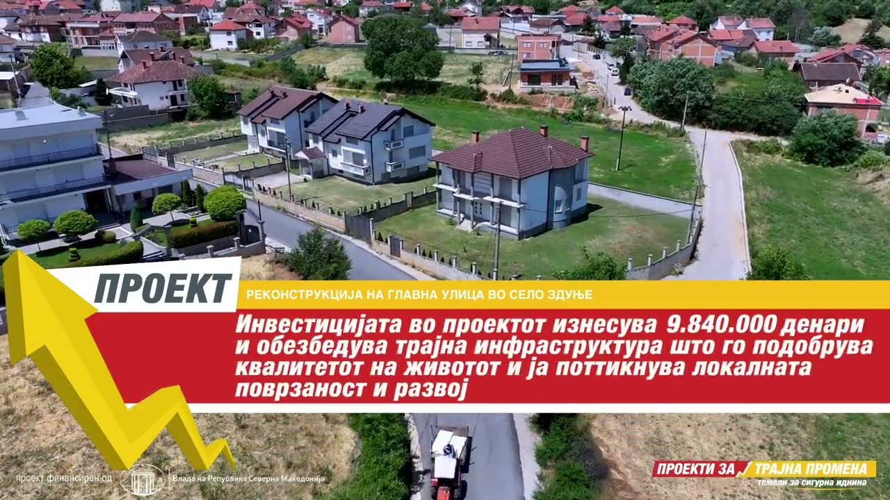 Реконструкција на главна улица во село Здуње - ЗАВРШЕН ПРОЕКТ