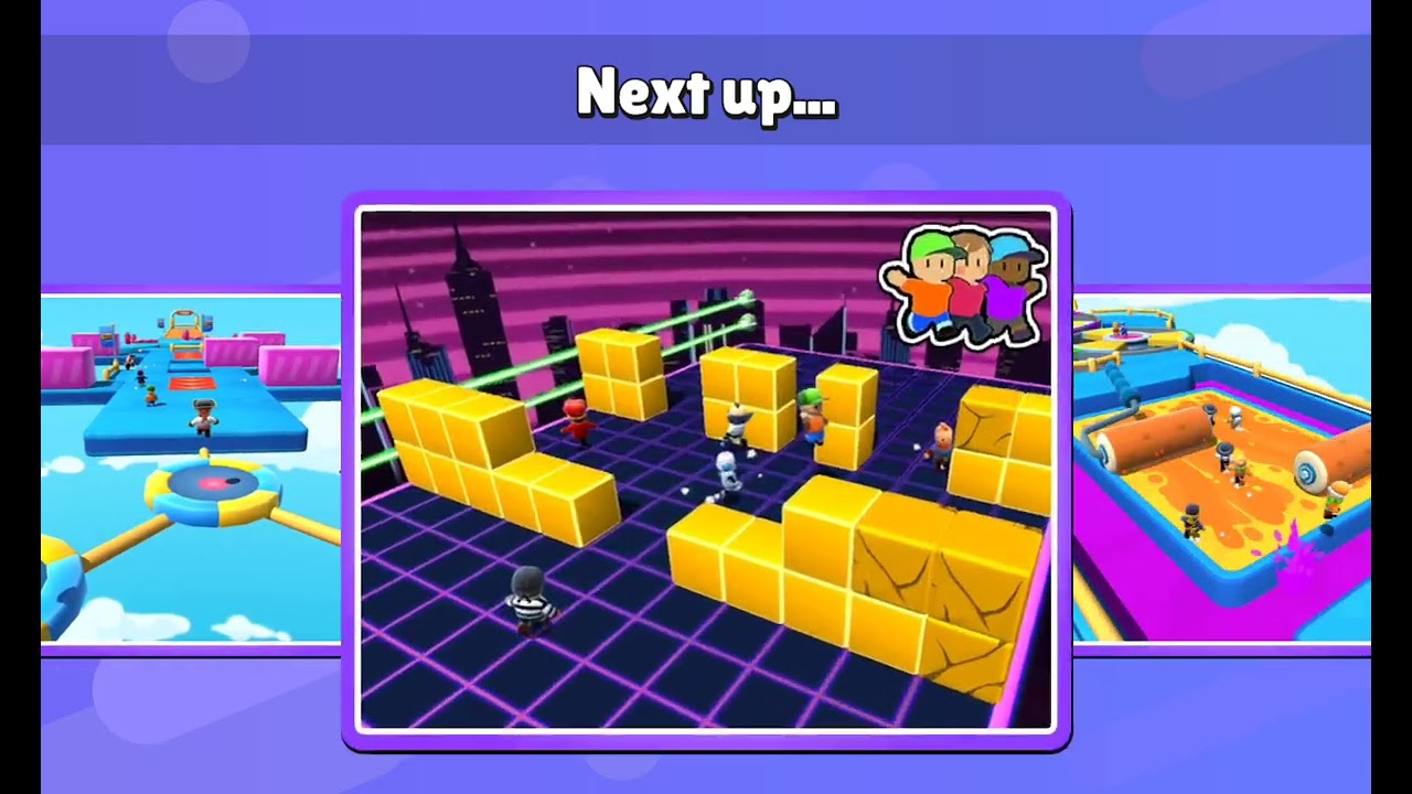 Playing in the block dash teams event in stumble guys