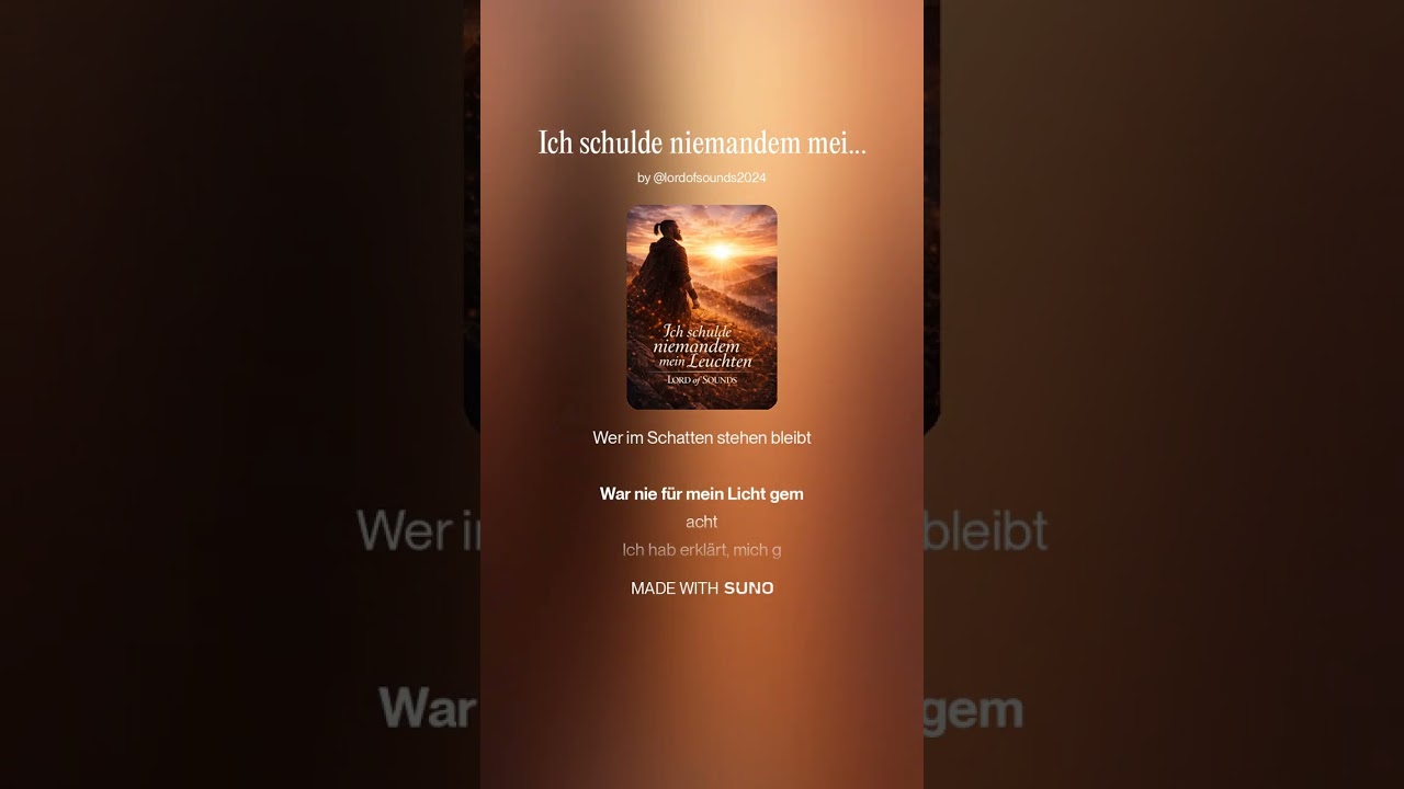✨ Ich schulde niemandem mein Leuchten | Lord of Sounds 
