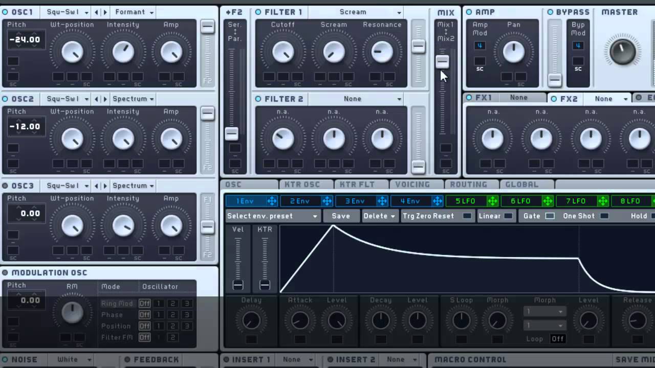 How to Make a High Pitched Skrillex-esque Scream Bass/Lead in NI Massive (Tutorial)