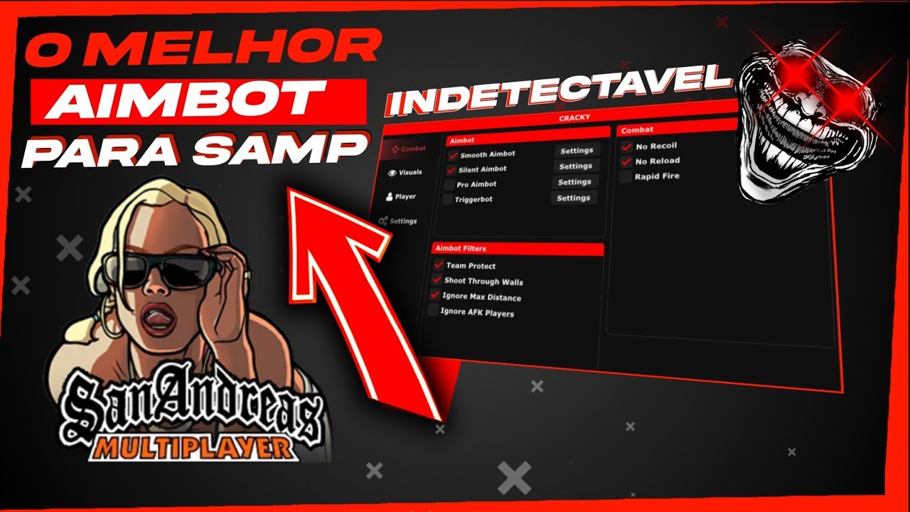 SAIUU!! MELHOR MOD MENU GRÁTIS PARA SAMP/BRP PC 100% GRATIS & INDETECTAVEL ESP/AIMBOT/SILENT