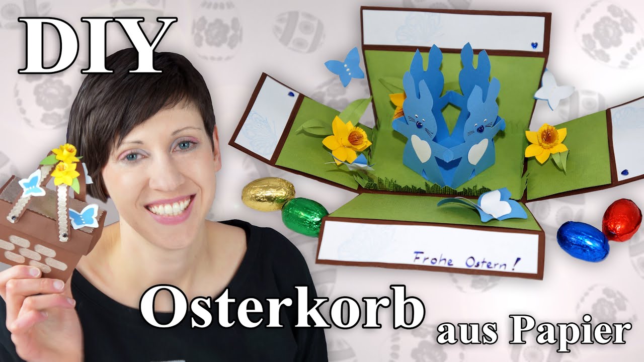 Osterkorb mit Hasenwiese - Bastelanleitung