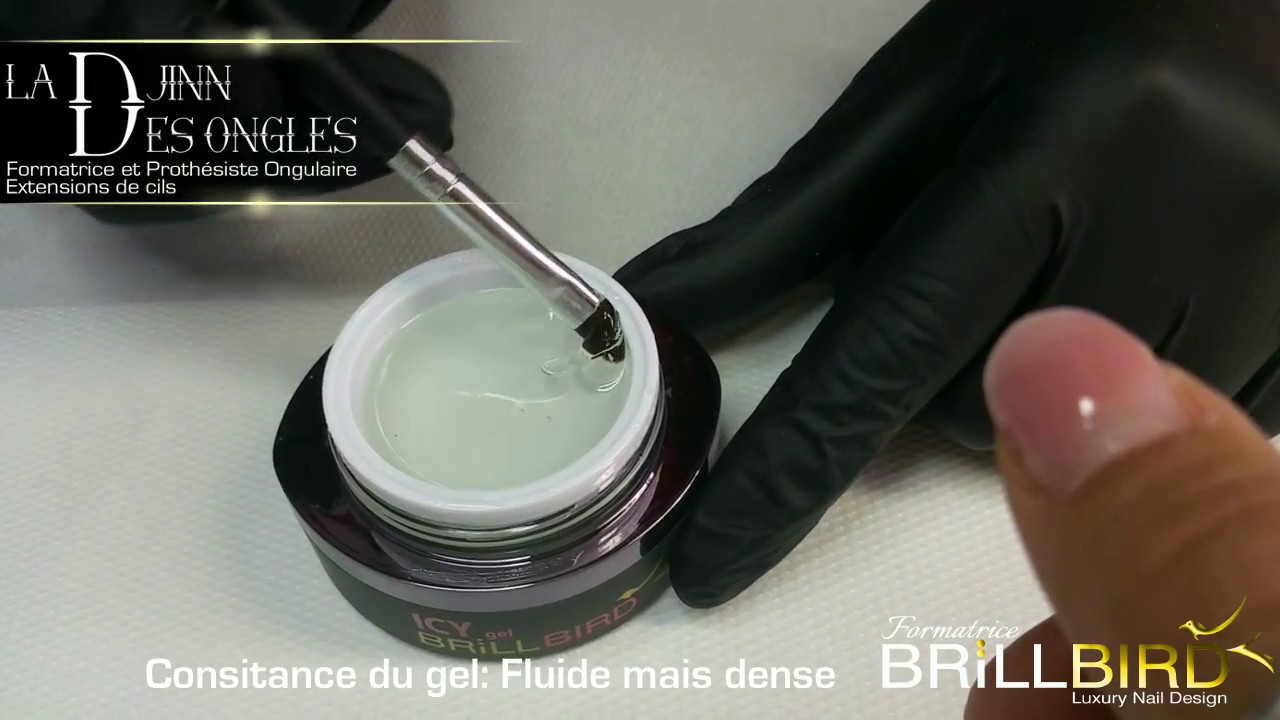 Démo gel Icy de Brillbird sur un remplissage