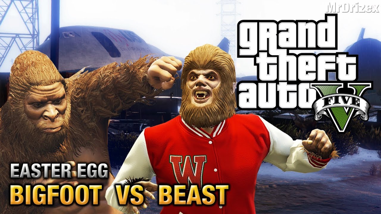 GTA 5: Bigfoot vs Beast  [Golden Peyote Easter Egg]