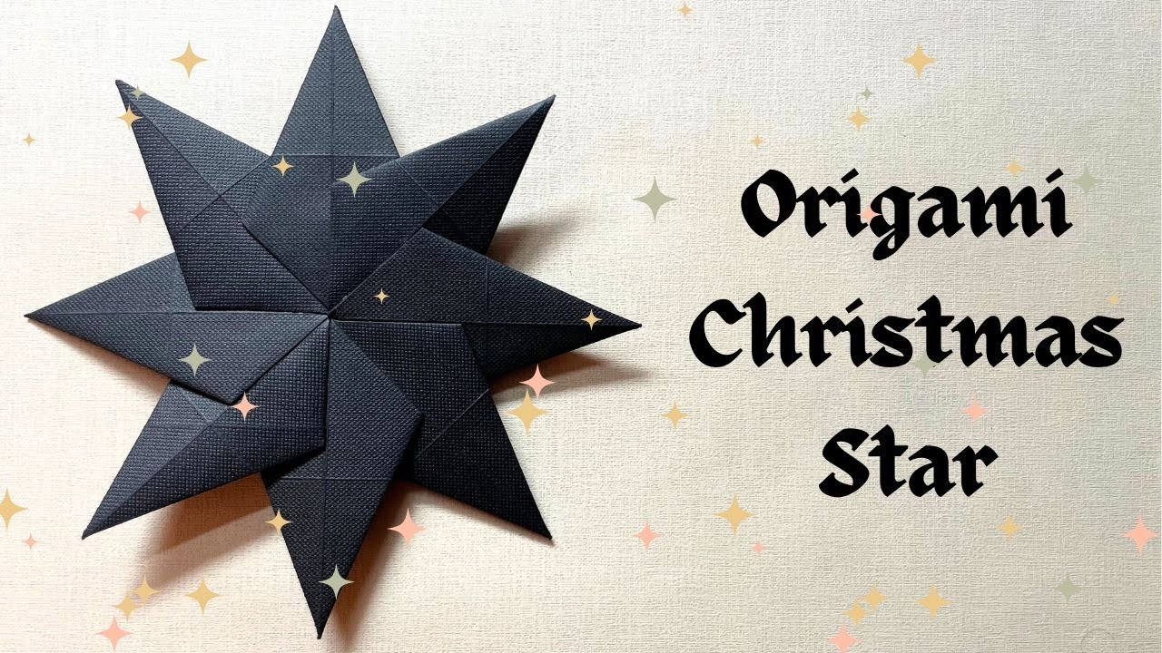 Origami Christmas Star Step by Step Tutorial | Paper Christmas Star Decoration | Origami in Black