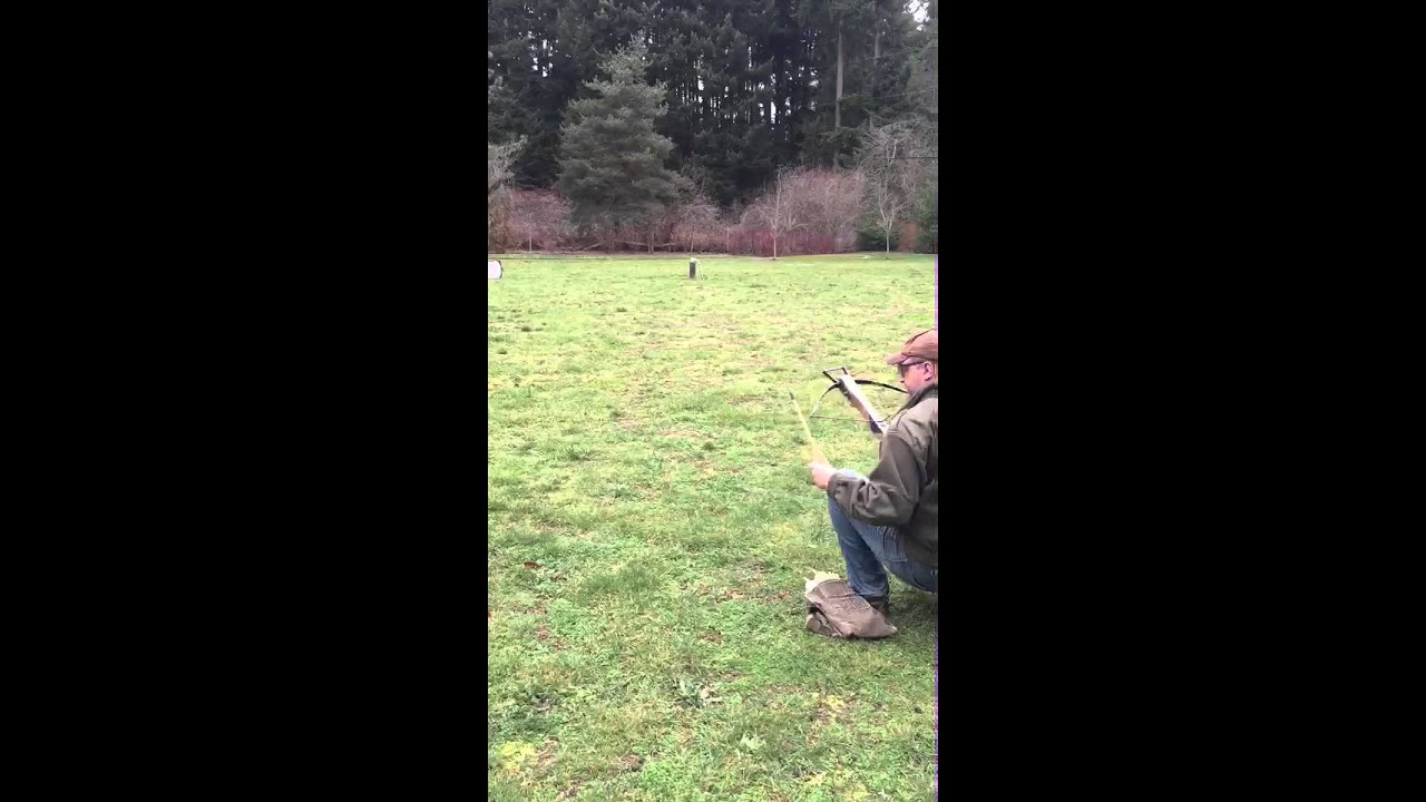 Homemade Medieval Crossbow's First Shots