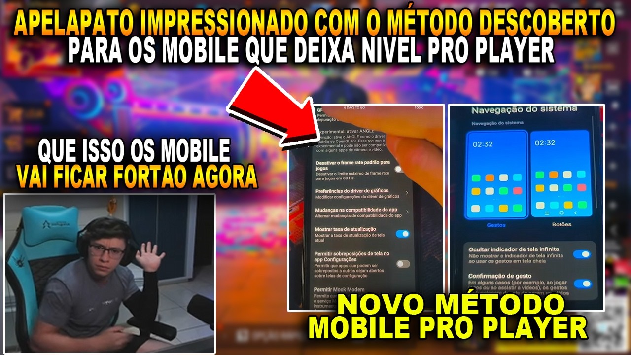 APELAPATO IMPRESSIONADO COM O MÉTODO DESCOBERTO PARA OS MOBILE QUE DEIXA NIVEL PRO PLAYER