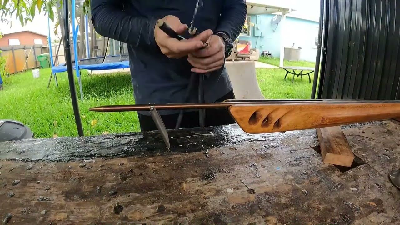 Wood Speargun mid handdle