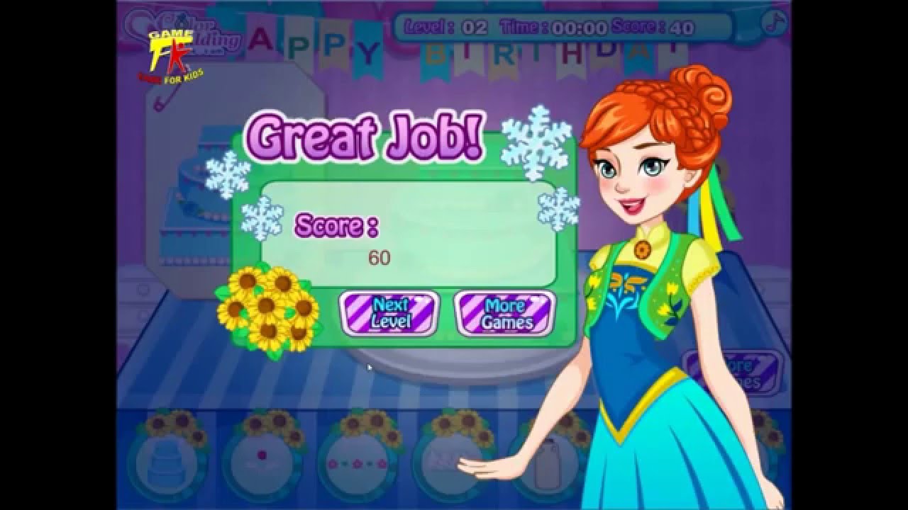 Game For Kids 2016 &hearts; Anna Birthday Cake Contest Girl Birthday Cake Fun Game