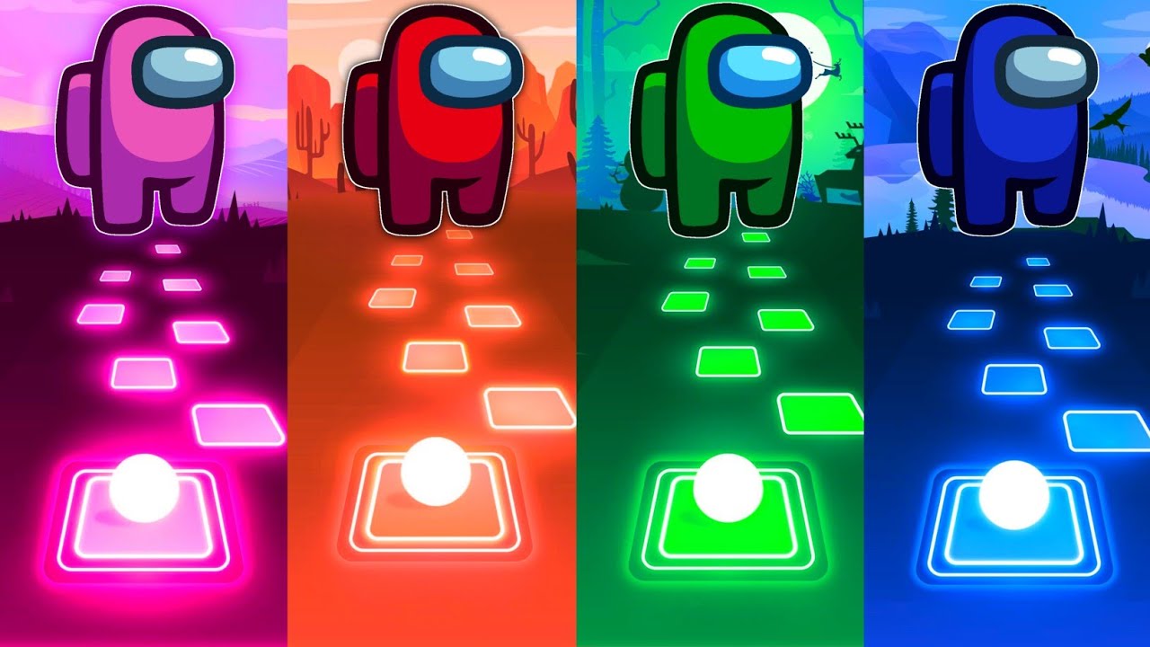 Among Us VS Among Us VS Among Us VS Among Us - Tiles Hop EDM Rush