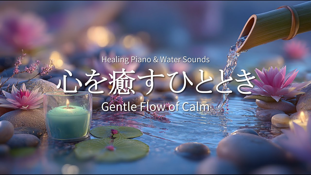 心を癒す安らぎのピアノ – Healing Piano with Gentle Water Flow