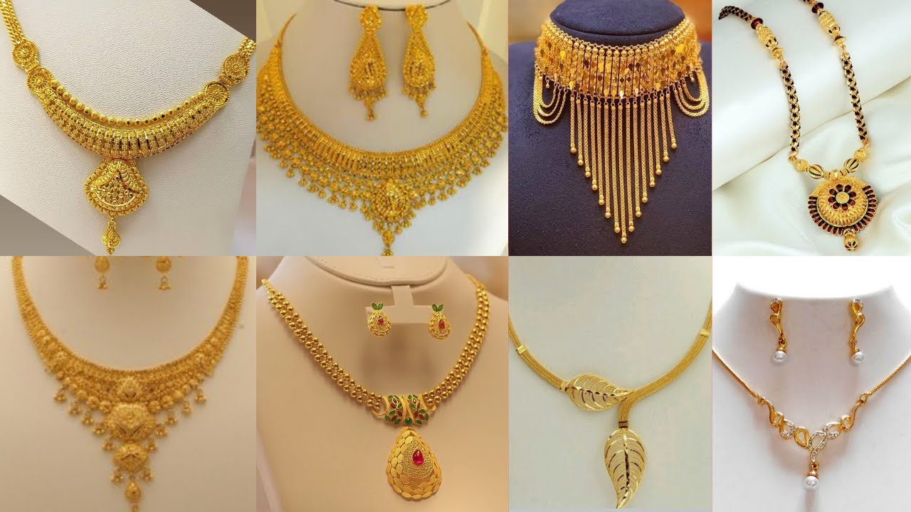 Beautiful Gold Jewellery Design Collection/New Gold Jewelry Design/Necklace Sets Girls/Women 2022-23