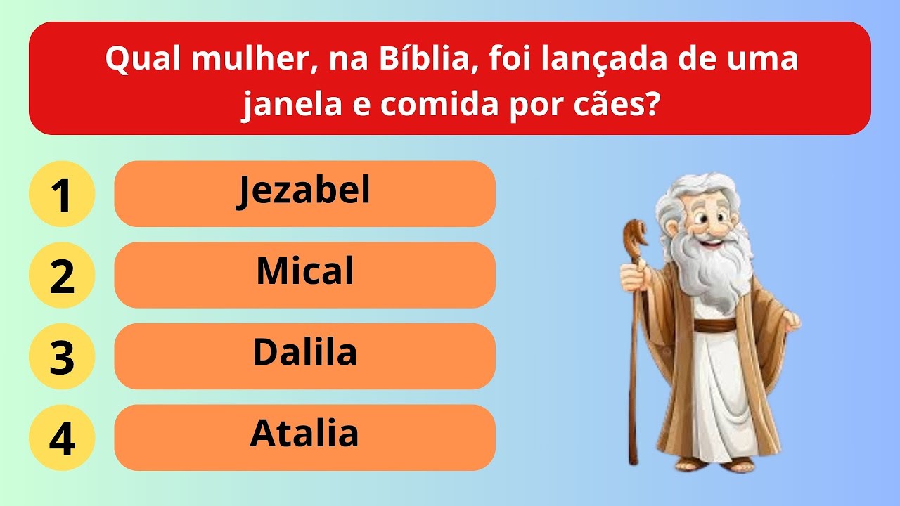 Bom de Bíblia - 15 Perguntas Bíblicas - Nível Fácil e Médio