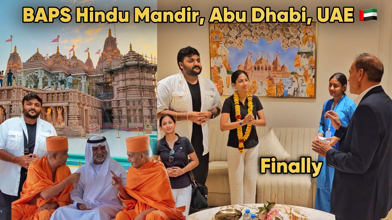 Abu Dhabi, UAE में सबसे बड़ा हिंदू मंदिर || Exclusive Inside Video BAPS Abu Dhabi Hindu Mandir