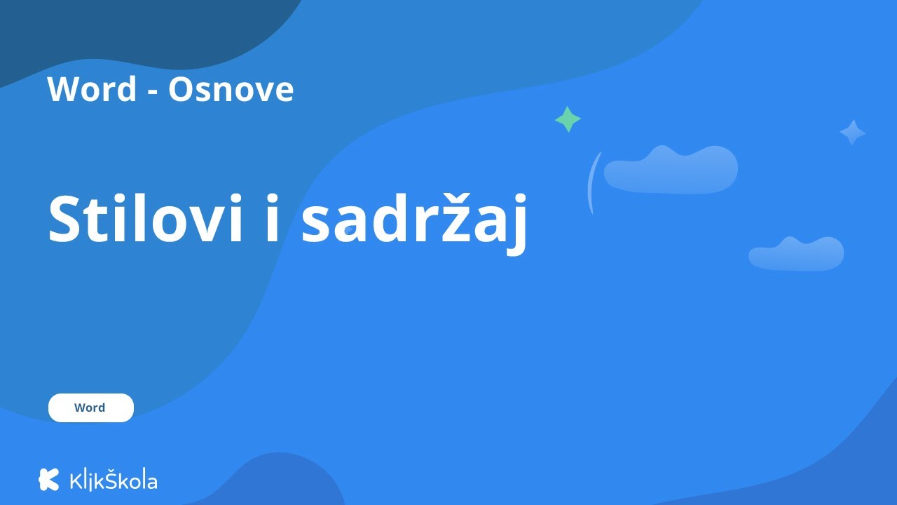 8. Stilovi i sadržaj u Word-u