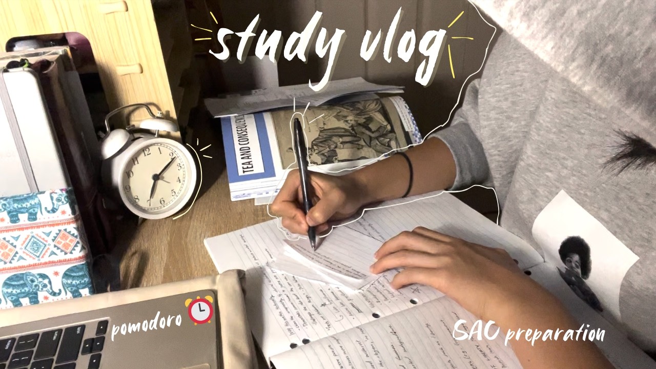STUDY VLOG✏️ | study with me , SAC preparation, 7+hrs study :)