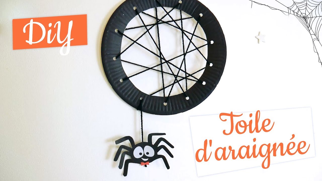 activité déco Halloween : toile araignée