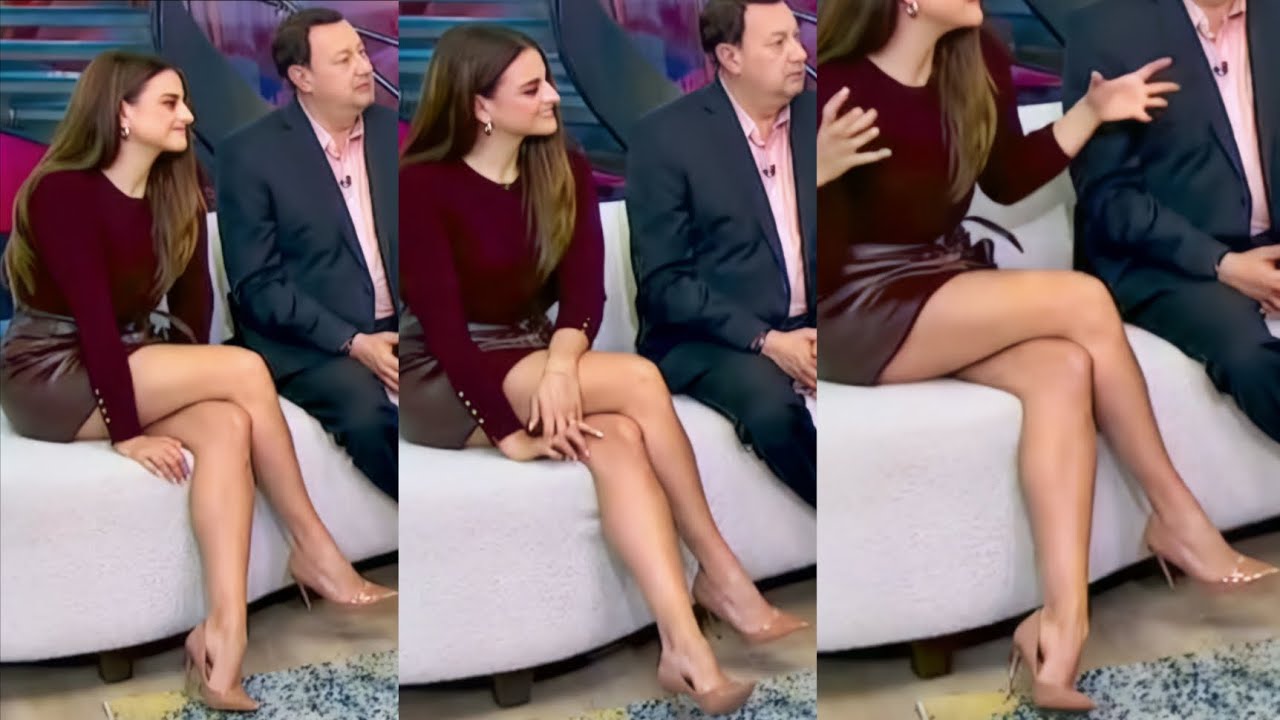 Alix - Hot Legs and Arches in Brown Skirt and Heels