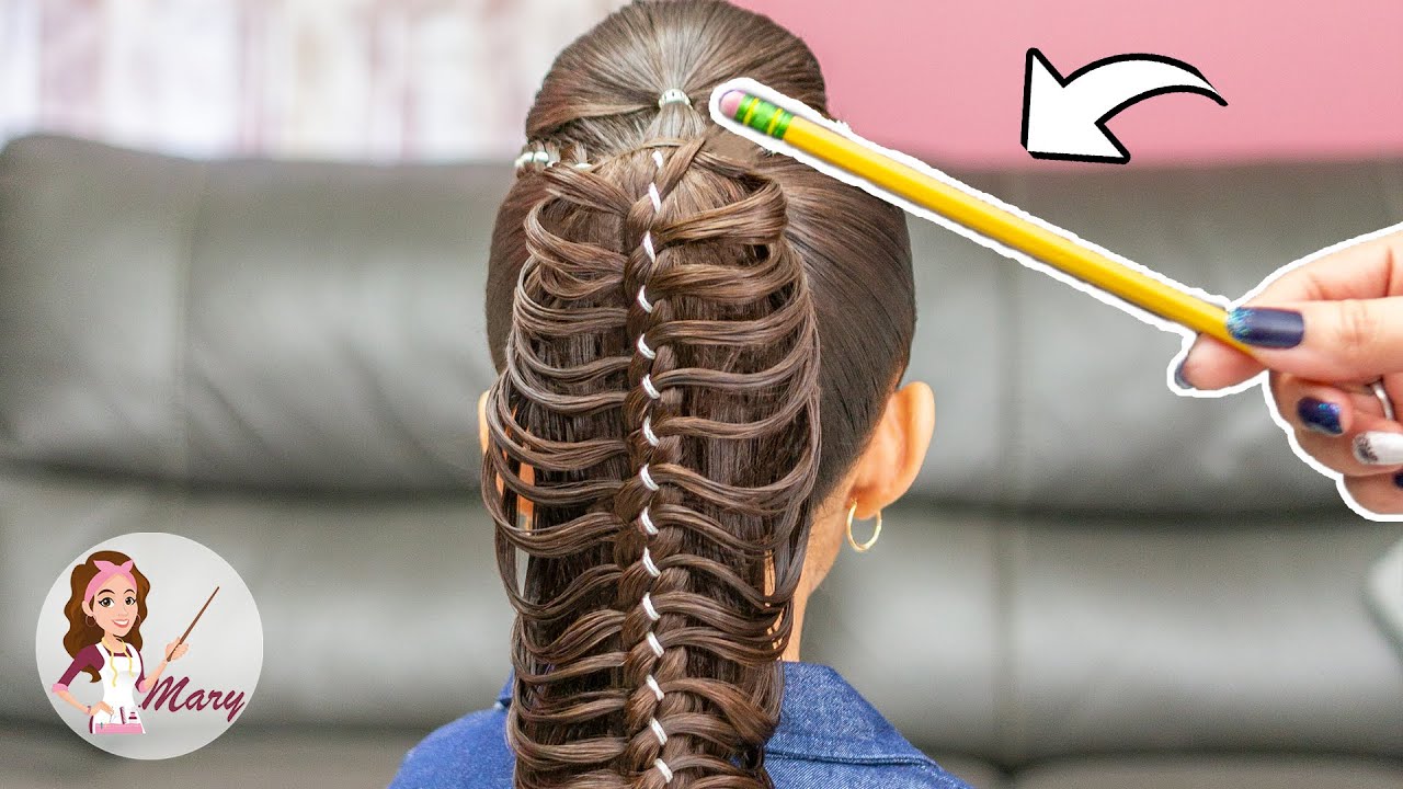 Trenza de Palma Con Un Lápiz
