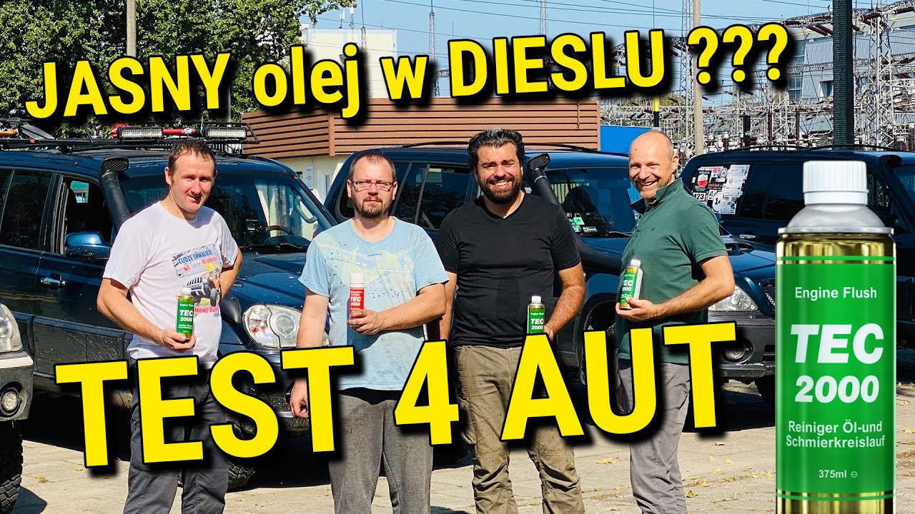 Jasny olej w dieslu?!  TEST 4 AUT  Diesel na raz!  Hyundai Terracan płukany TEC 2000 Engine Flush