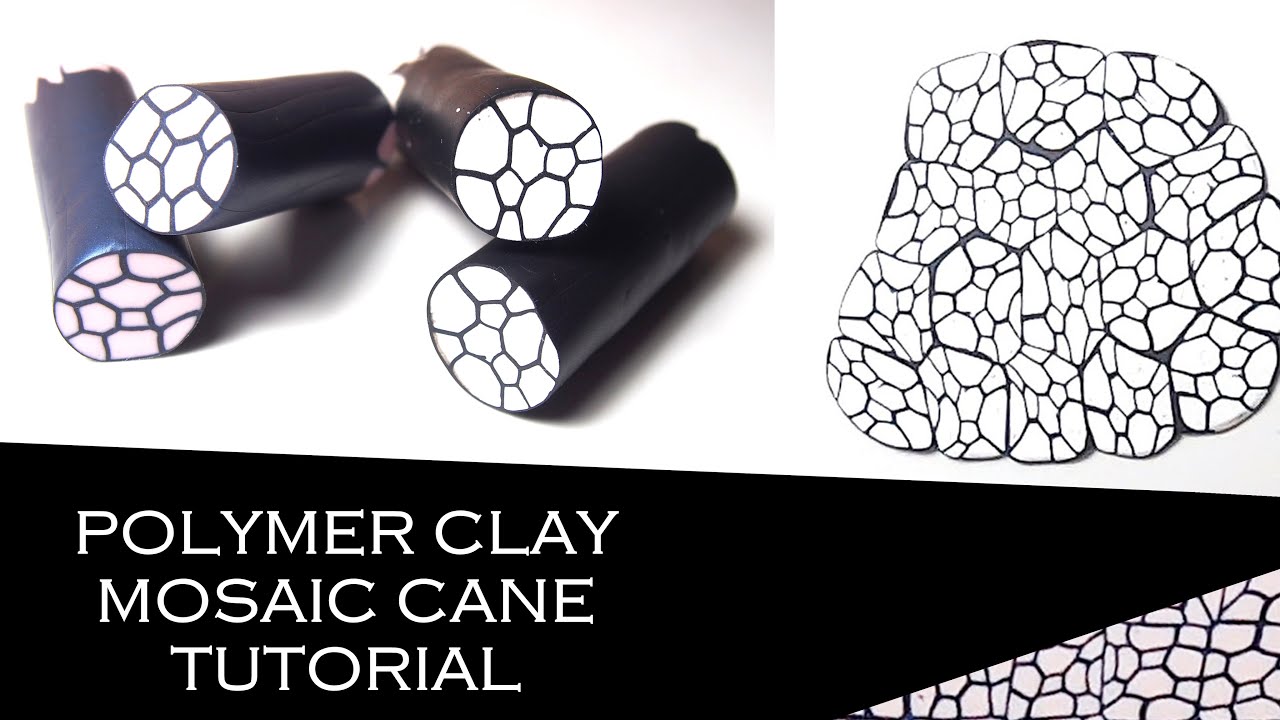Mosaic Cane Polymer Clay Tutorial  - How to make mosaic cane and turn it into a slab