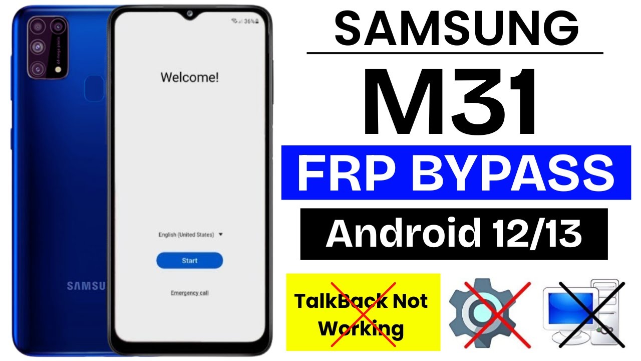 Samsung Galaxy M31 (SM-M315F) FRP Bypass TalkBack Not Working | Samsung M31 Google Account Bypass