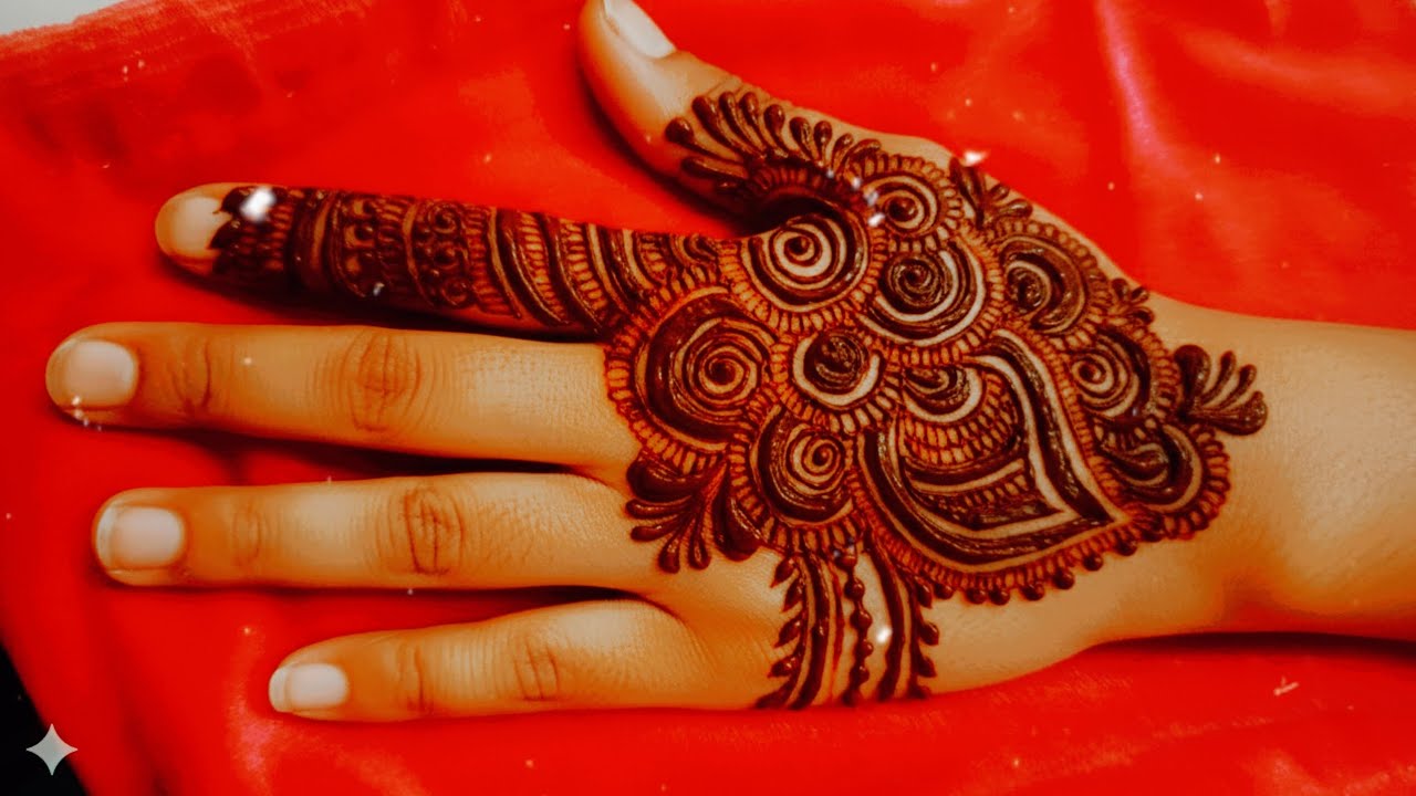 Easy And Beautiful Mehndi Design for front hair @sultanasMehndi008