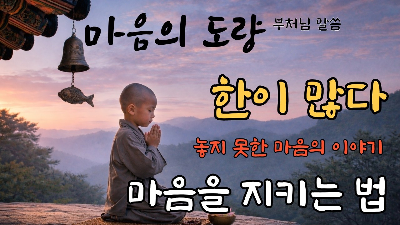 한이 많다. 왜 우리는 오래 붙잡는가. 마음을 다스리는 법. #마음공부 #힐링영상 #부처님말씀