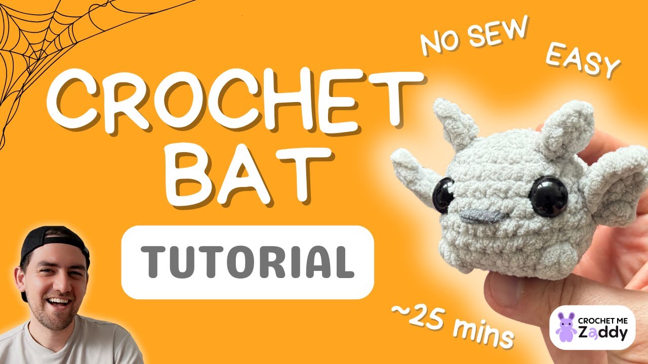 Crochet bat tutorial - quick and easy no sew plushie ✨ Itty Bitty Bat ✨ Market crochet pattern