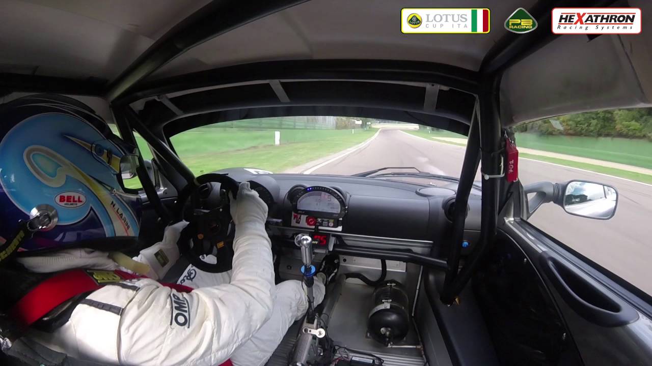 Nicola Larini su Lotus Elise Cup PB-R a Imola