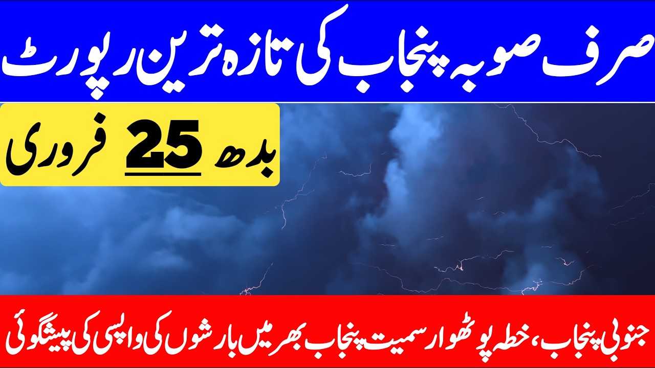 Next Rain Spell Update | Punjab Ka Mosam | Weather Update Today Punjab | Punjab Weather Report